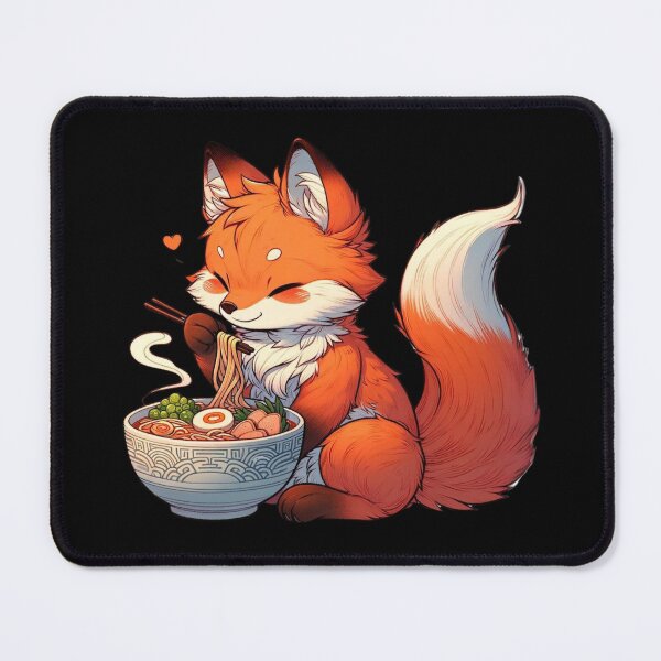 Item preview, Fox Eating Ramen | Cute Fox | Chopsticks | Kawaii designed and sold by ShopCoolStop.