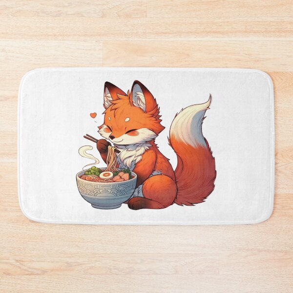 Item preview, Fox Eating Ramen | Cute Fox | Chopsticks | Kawaii designed and sold by ShopCoolStop.