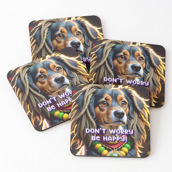 Item preview, Don't Worry Be Happy Rasta Dog designed and sold by TheArtOfPat.