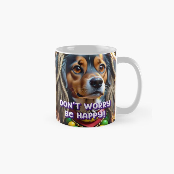 Artikel-Vorschau von Don't Worry Be Happy Rasta Dog, designt und verkauft von TheArtOfPat.
