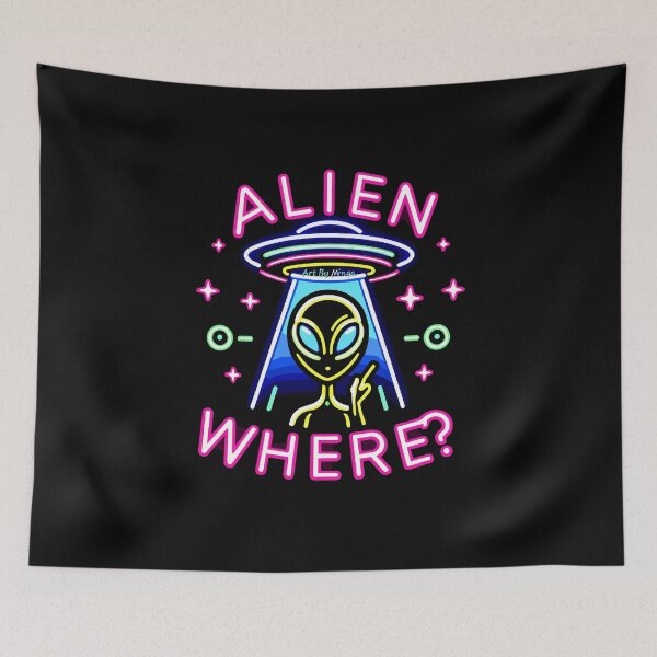 Item preview, Art By Minga Where? Beam Me Up Alien Design designed and sold by Artbyminga.