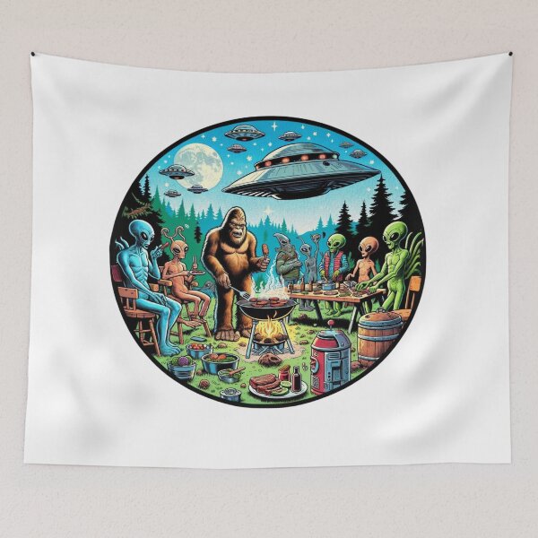 Item preview, Cooking Barbecue | Bigfoot And Aliens | Ufo | Believe designed and sold by ShopCoolStop.