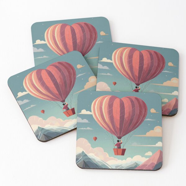 Item preview, Heart Balloon Hot Air Balloonist designed and sold by omerfdln34.