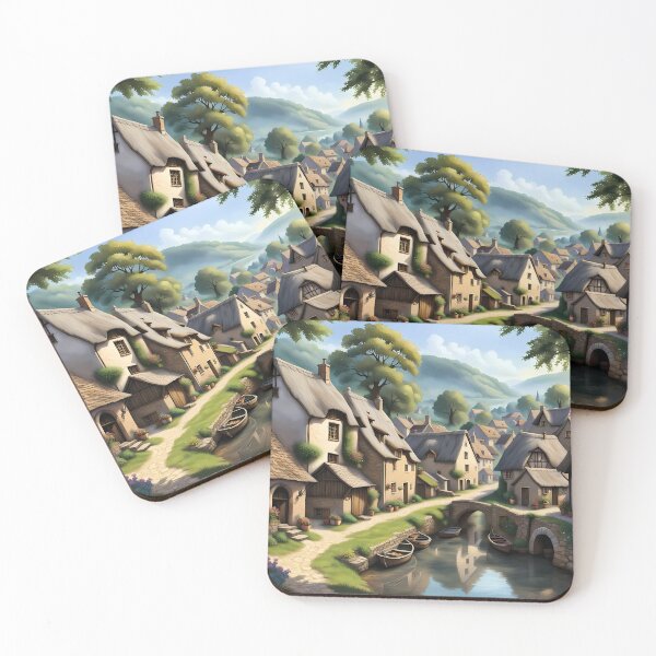 Item preview, Beautiful and tranquil village designed and sold by AICreativeArts.