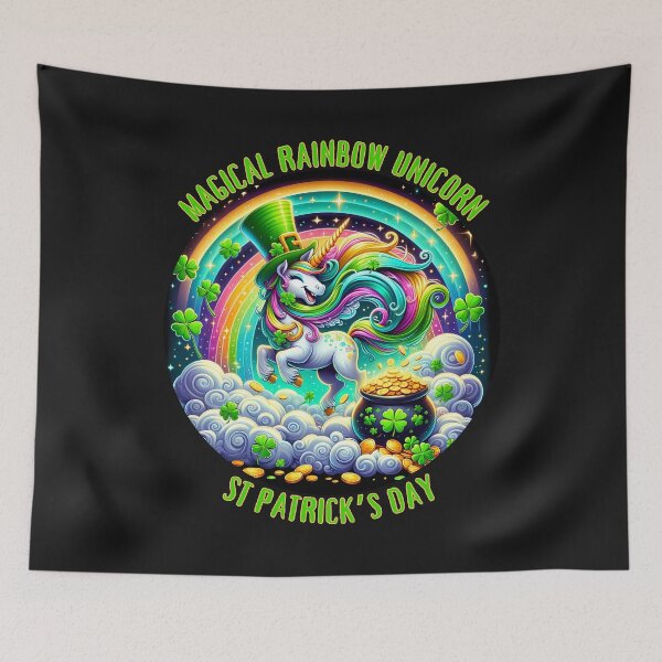 Item preview, Magical Rainbow Unicorn St Patrick's Day Celebration designed and sold by elynne9.