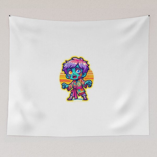 Item preview, Zombie Kid Cartoon Sticker designed and sold by mymagicstoreus.