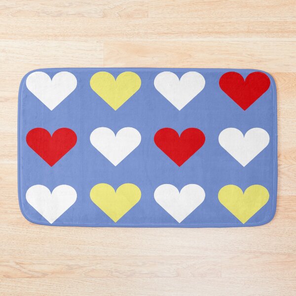 Item preview, Large RED, WHITE, YELLOW and DANUBE BLUE LOVE HEARTS designed and sold by RachelMacht.