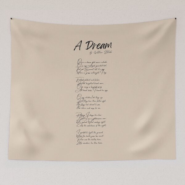 Item preview, "A Dream" by William Blake designed and sold by Poemit.