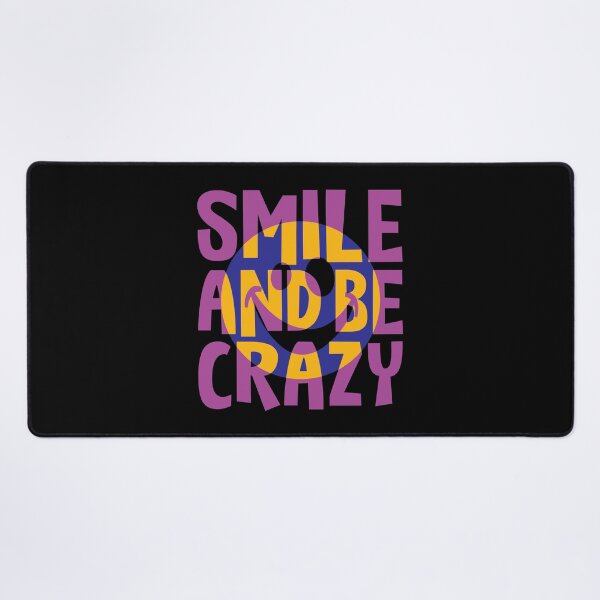 Item preview, Smile And Be Crazy - Cool Smiley Face Colorful Fun Typography designed and sold by WIZECROW.