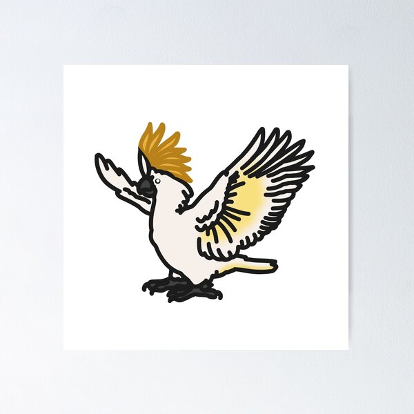 Item preview, Sulphur Crested Cockatoo - Yellow Crested designed and sold by JunoPrintsStore.