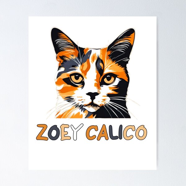 Item preview, Zoey Calico Funny Cat  designed and sold by Moad Fahim.