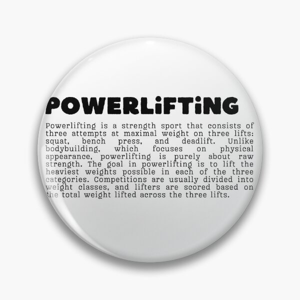 Artikelvorschau, Powerlifting-Bedeutung entworfen und verkauft von Custom-Print.