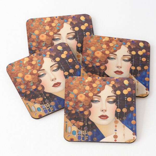 Item preview, A stylish female Portrait inspired by Klimt designed and sold by MissQuiss.
