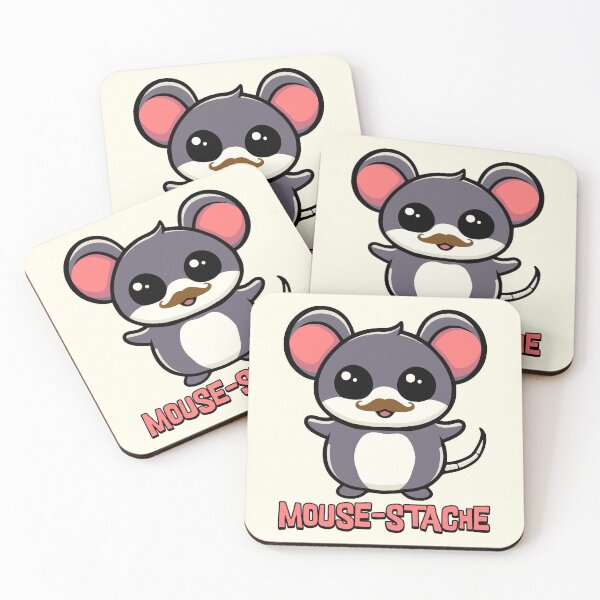 Item preview, Mouse-stache! Cute Mouse Mustache Puns designed and sold by PMCreative.