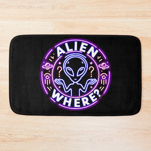 Item preview, Art By Minga Alien Where? Neon purple Alien Design designed and sold by Artbyminga.