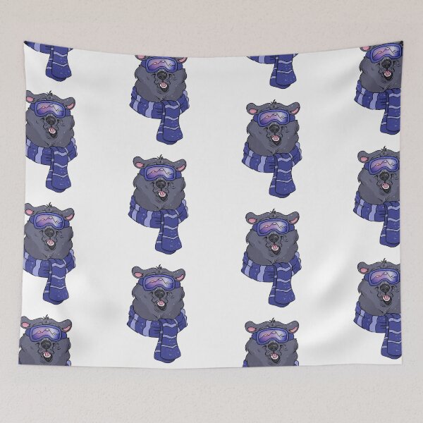 Item preview, Winter Bear Sticker designed and sold by rachelhbrownart.