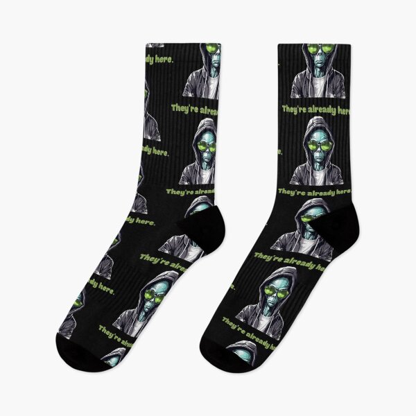 Item preview, Funny Alien Head UFO Extraterrestrial They're Already Here designed and sold by EanayarDesigns.