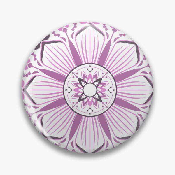 Item preview, Adorno de flores de mandala moradas designed and sold by adlkh.