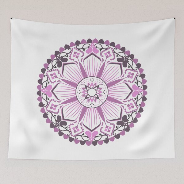 Item preview, Purple Mandala Flowers Ornament designed and sold by adlkh.