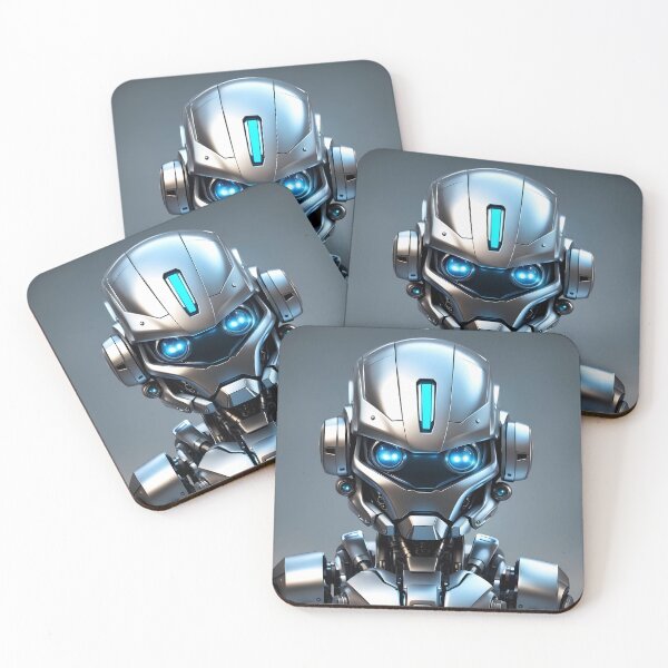 Item preview, Cute metalic chibi robot  designed and sold by AICreativeArts.
