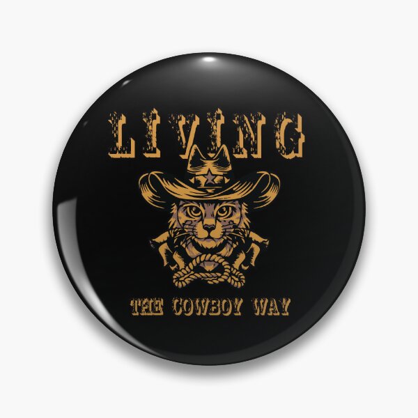 Item preview, Living The Cowboy Way | Cowboy Cat Meme | Gangsta Cat Meme | western cowboy gifts for dad, designed and sold by themichetti.