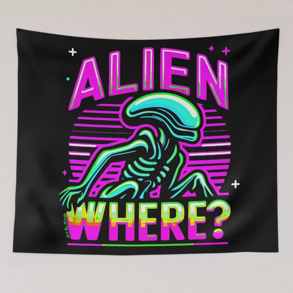 Item preview, Art By Minga Alien Where? Vibrant Alien Design designed and sold by Artbyminga.
