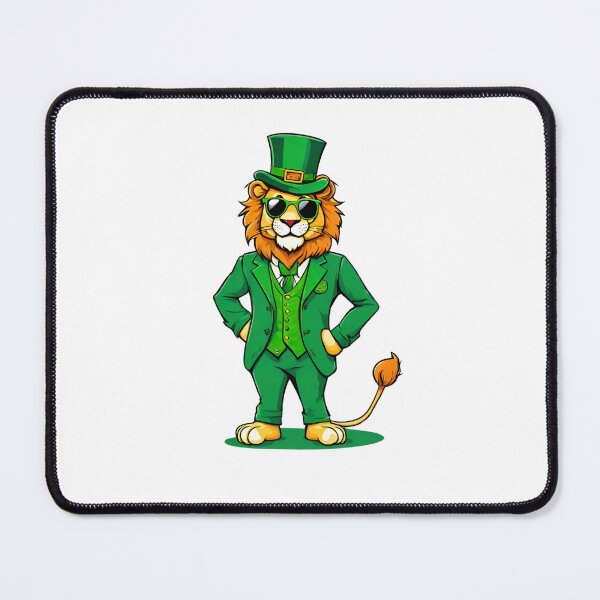 Item preview, St. Patrick's Day Leprechaun Lion Classic designed and sold by Majestic Paws.