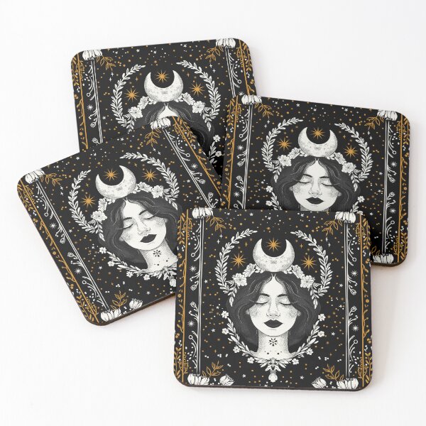 Item preview, Moon Goddess Witchy Tarot Art designed and sold by daianaart.