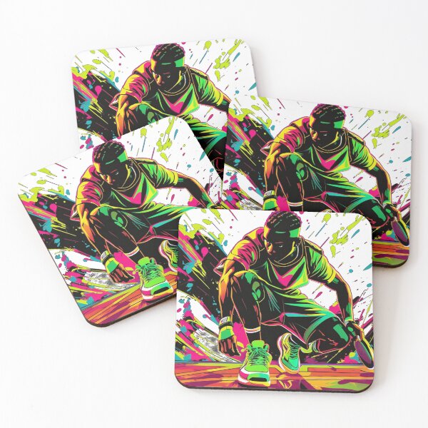 Item preview, Hoop Dreams Poppunk Defense: Basketball Player in Dynamic Position designed and sold by KriticalDesigns.