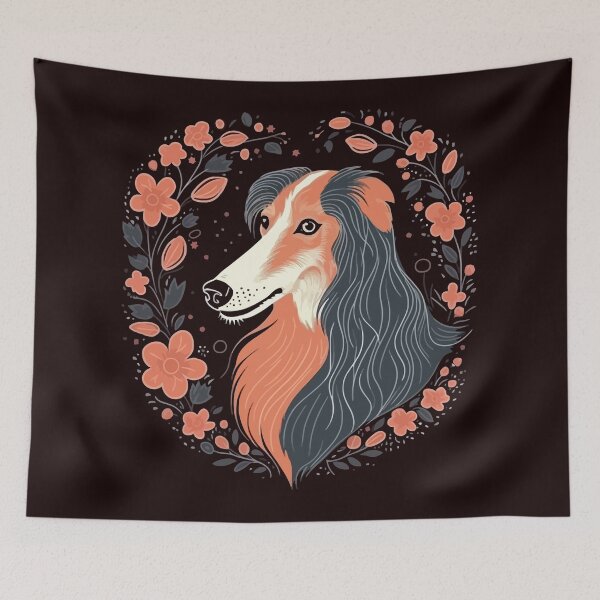 Item preview, borzoi enamorado designed and sold by creativellashop.