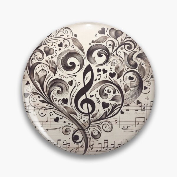 Item preview, Harmony of Hearts: Musical Note Love Symphony designed and sold by Fourseason664.