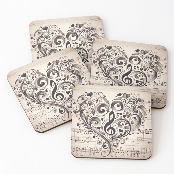 Item preview, Harmony of Hearts: Musical Note Love Symphony designed and sold by Fourseason664.