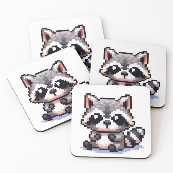 Item preview, Cute racoon with big eyes designed and sold by DakaPixelArt.