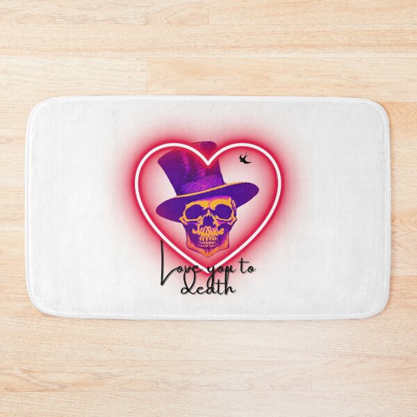 Item preview, Love you to death - romantic valentines day skull in top hat designed and sold by TheRubberOnion.