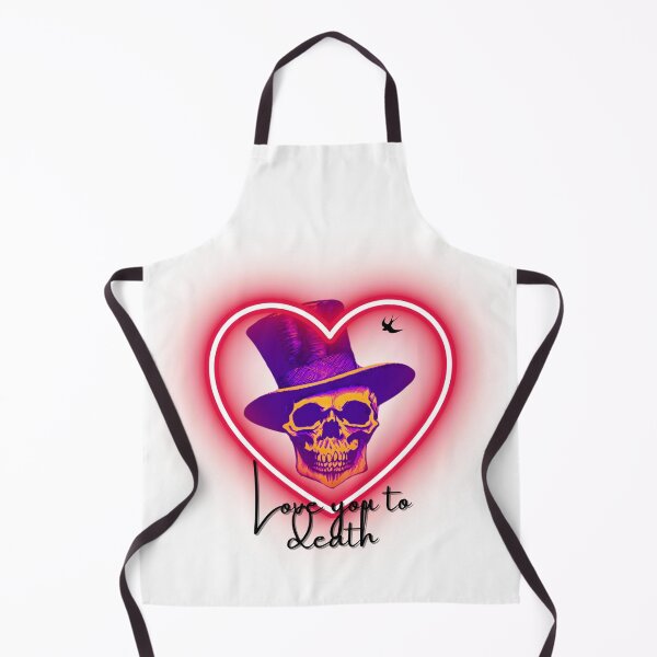 Item preview, Love you to death - romantic valentines day skull in top hat designed and sold by TheRubberOnion.
