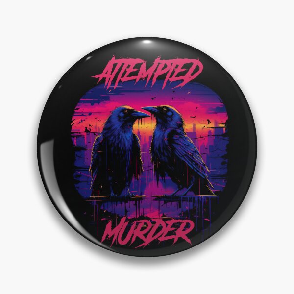 Item preview, Attempted murder - synthwave cyberpunk designed and sold by GlitchGrotesque.