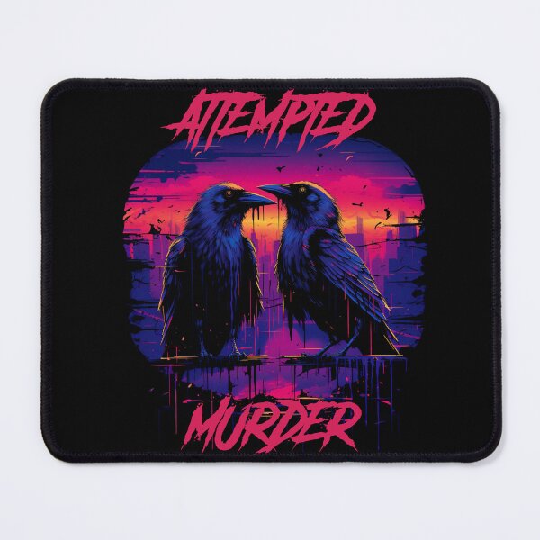 Item preview, Attempted murder - synthwave cyberpunk designed and sold by GlitchGrotesque.
