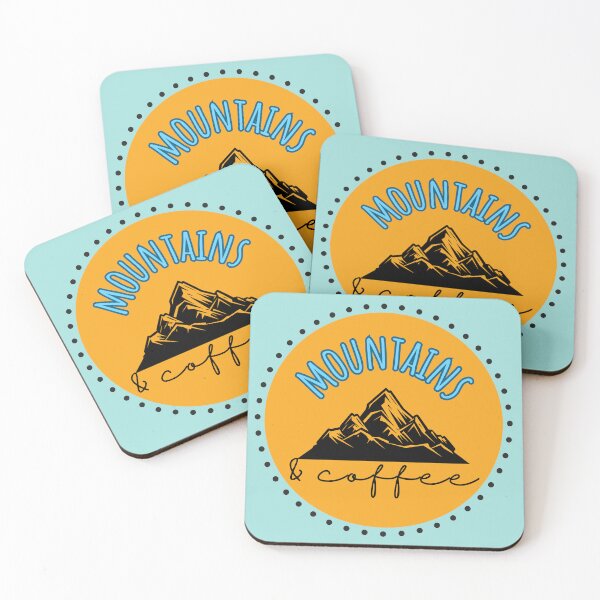 Item preview, Coffee And Mountains Badge designed and sold by slicksquid.