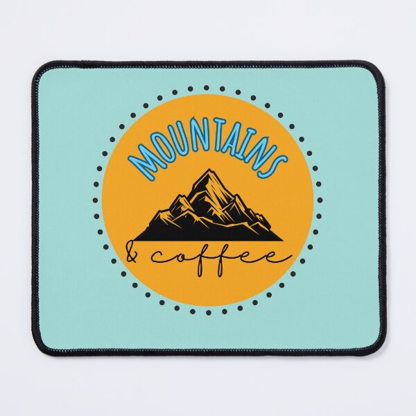 Item preview, Coffee And Mountains Badge designed and sold by slicksquid.
