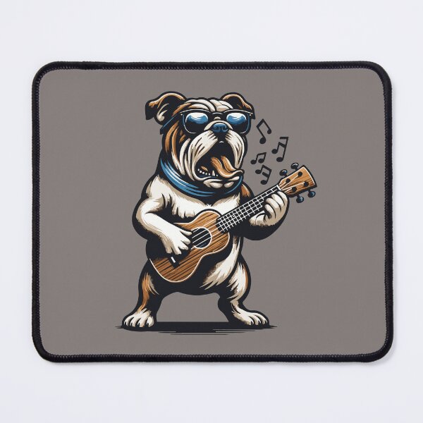 Item preview, Bulldog Playing Guitar Singing English Bulldog Funny designed and sold by d247.