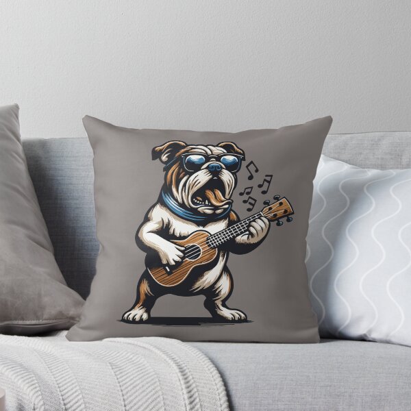 Item preview, Bulldog Playing Guitar Singing English Bulldog Funny designed and sold by d247.