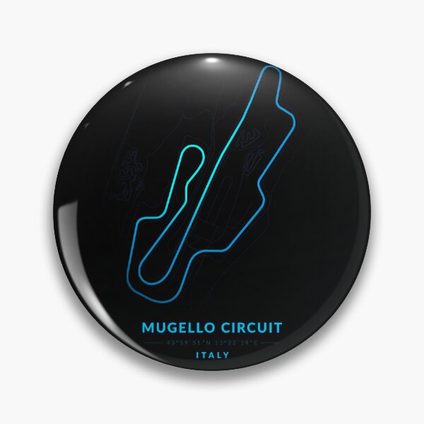 Artikelvorschau, Mugello-Rennstrecke in Italien im blauen Neon-Stil entworfen und verkauft von Jerhus.