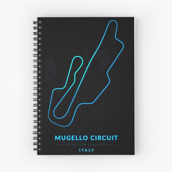 Item preview, Mugello circuit in Italy in blue color neon style designed and sold by Jerhus.