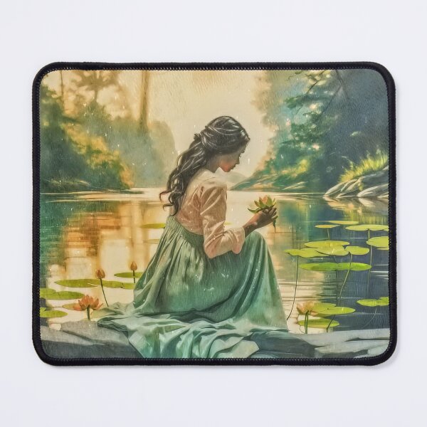 Item preview, Nature's Grace Lady in Serene Pose designed and sold by AIArtMaven.