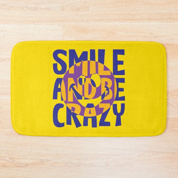 Item preview, Smile And Be Crazy - Cool Smiley Face Colorful Fun Typography designed and sold by WIZECROW.