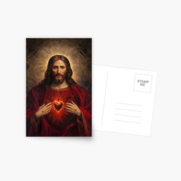 Item preview, Sacred Heart of Jesus 2023 designed and sold by Claudia McKinney.