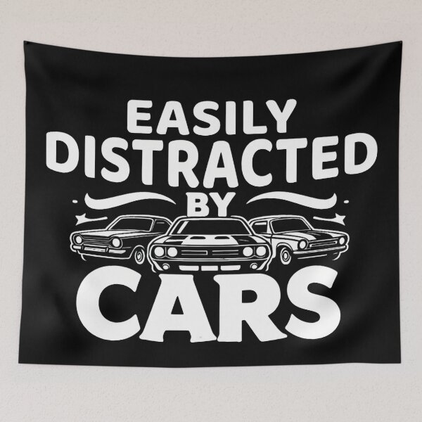 Item preview, Funny Auto Quotes- Easily Distracted by Cars designed and sold by teedory.
