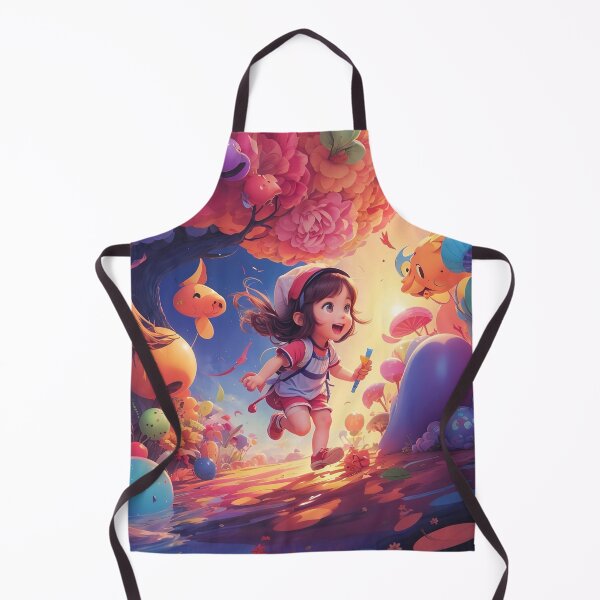 Item preview, A cartoon girl running in a garden designed and sold by johndesign88.