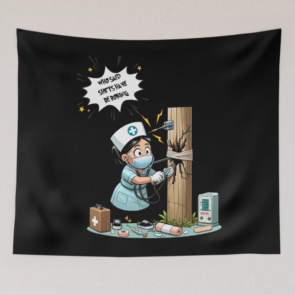 Item preview, WHO SAID SHIFTS HAVE BE BORING? designed and sold by ArtFeverShop.