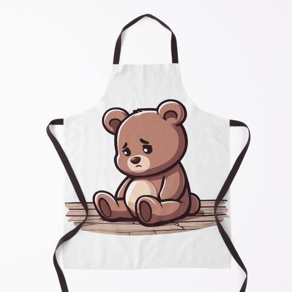 Artikelvorschau, Trauriger Teddybär sitzt allein auf Holzboden entworfen und verkauft von Colorful Dreams.